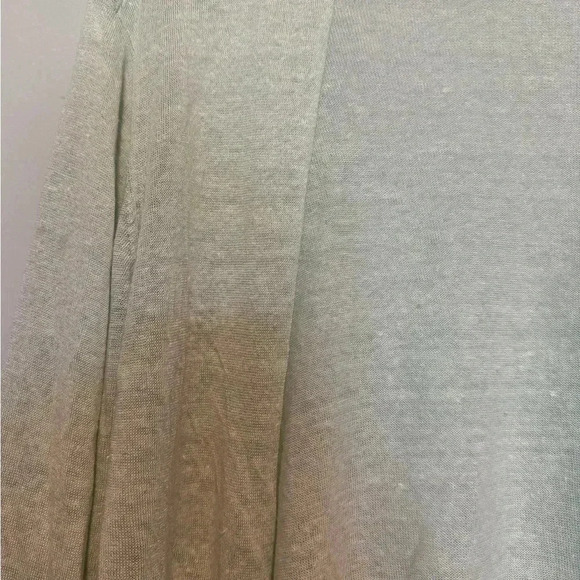 Eileen Fisher Open Linen/Silk Womens Cardigan Size Large Light green - Picture 2 of 5